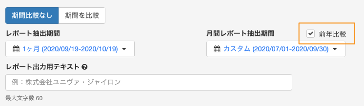 Googleビジネスプロフィール、月間レポート：前年比較