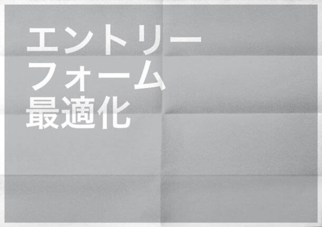 エントリーフォーム最適化 エントリーフォーム最適化