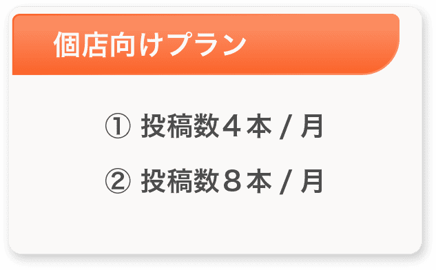 運用代行サービスの個店向けプラン