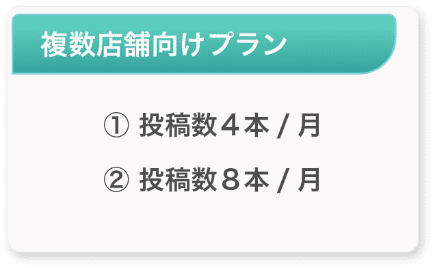 運用代行サービスの複数店舗向けプラン