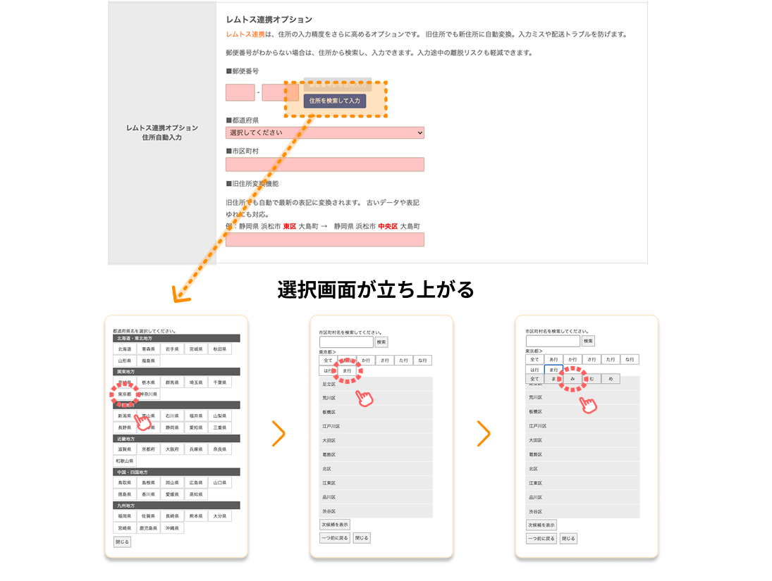 レムトス連携のデモ入力フォーム