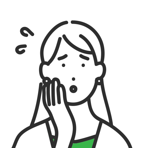 フォームの項目数の多さや複雑なレイアウトを見て、「入力が大変そうだ」と直感的に困惑している女性のイラスト