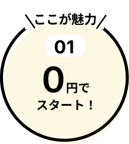 魅力１.販売代理店０円でスタート！