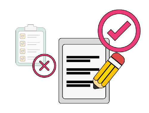 選択式(×)と記述式(◎)の対比図。都合のよいシナリオ選択を排除し、顧客の自由記述によるリアルな体験談のみを収集する設計。