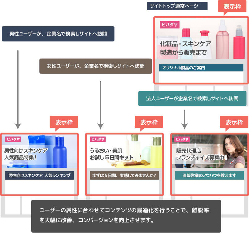 Gyro-n LPO利用事例 化粧品メーカーのサイトの場合