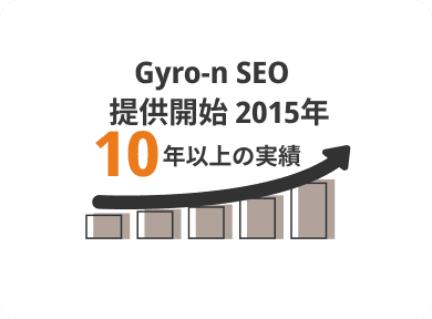 Gyro-n SEO 提供開始2015年 10年以上の実績