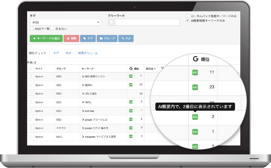 SEOメモ機能