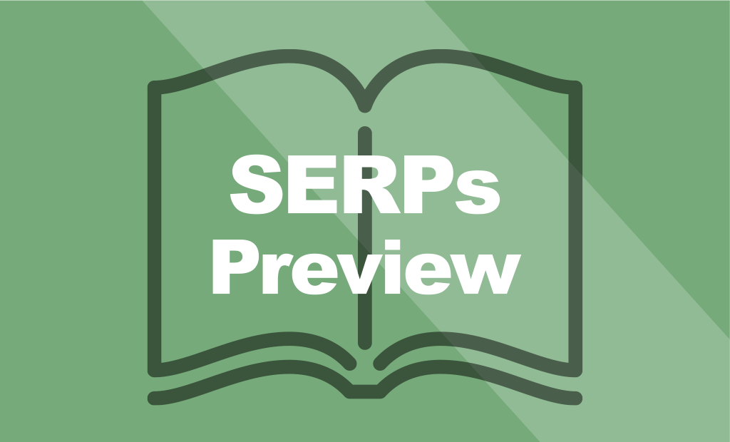 検索結果(SERPs)プレビュー 検索結果(SERPs)プレビュー