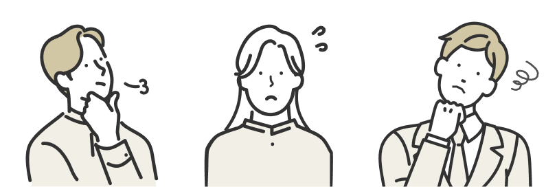 悩んでいる店主のイラスト1