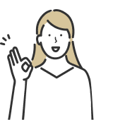 OKサインをする女性のイラスト