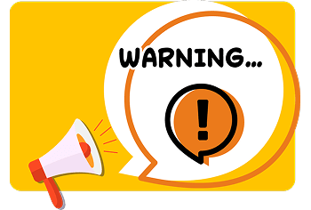 警告のイメージイラスト