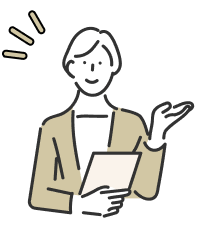 説明する女性のイラスト