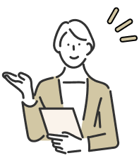 説明する女性のイラスト